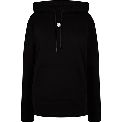 HUGO BOSS Суичър Hugo Stack Logo Over The Head Hoodie - Black