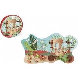 Scratch Europe Puzzle 35 contour sloths