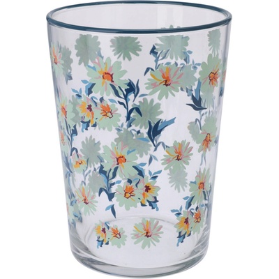 Excellent EH Houseware Velká sklenice s květinovým vzorem modrá vícebarevný 510 ml