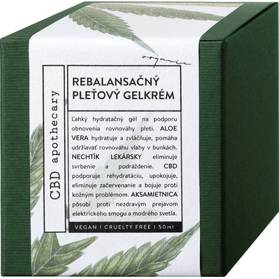 Soaphoria Rebalansačný pleťový gélkrém 300 mg CBD 50 ml