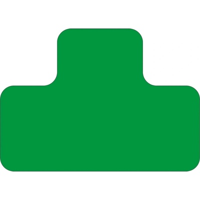 Samolepicí značení umístění palet WT-7110, tvar ''T'' – polykarbonát, zelená, 125×175×75 mm, balení 25 ks