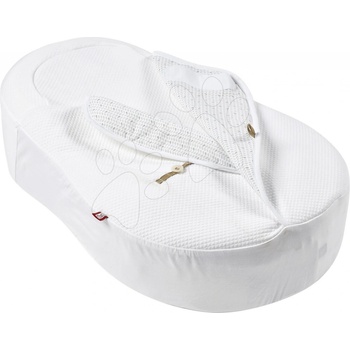 Detská deka na hniezdo na spanie Cocoonacoverčervená Castle Fleur de coton biela