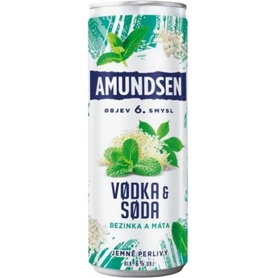 Amundsen Vodka & Sóda Baza a Mäta 6% 0,25 l (plechovka)