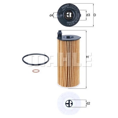 Olejový filter MAHLE ORIGINAL OX 813/2D (OX813/2D)