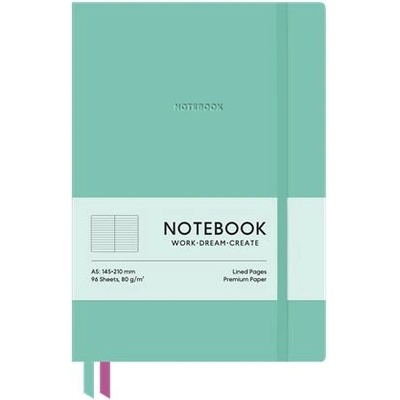 Shkolyaryk Publishing House Тетрадка, A5, линирана, 96 страници, твърда подвързия, кожена корица, SHKOLYARYK "Genius", тюркоаз A5-7127L (A5-7127L)