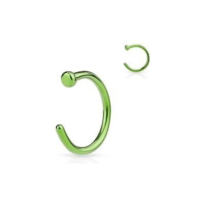 Šperky4U piercing do nosu kruh N01120-0608G zelený