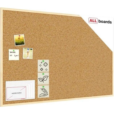 Allboards TK128D+PIN50 korková nástěnka v dřevěným rámu 120 x 60 cm - TK126D