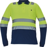 CERVA Cerva ciudades leon / hi-vis поло тениска с дълъг ръкав - тъмносиньо/hv жълто 5xl (0322000572008)