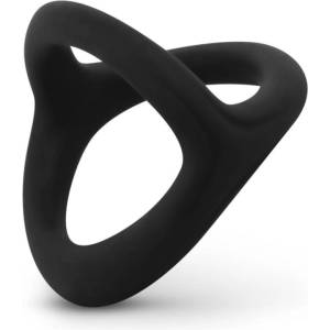 EasyToys Desire Ring - пенис и тестис пръстен - гъвкав - черен