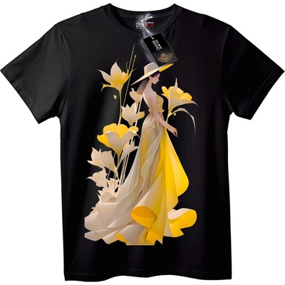 NOONEBRAND Тениска флорална елегантност - 5XL, Black