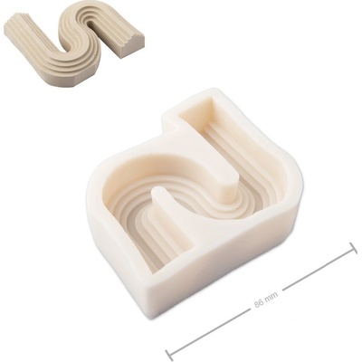 Manumi Silikonová forma na odlévání kreativní hmoty geovlna 88x77x25mm 1 ks