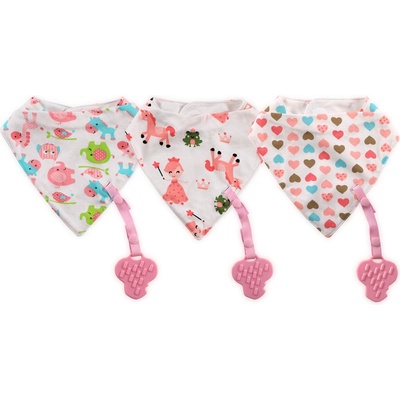 Baby Care Лигавник-бандана Lorelli - Girl, С гризалка и държач, асортимент (10260180001)