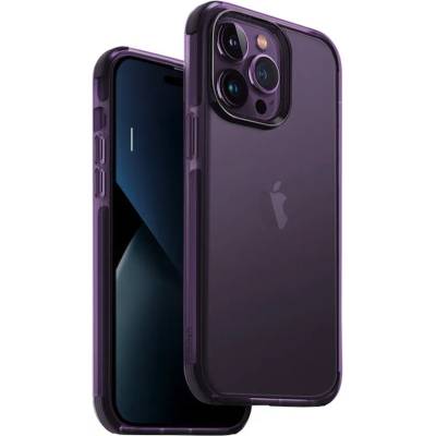 Uniq Combat Case - хибриден удароустойчив кейс за iPhone 14 Pro (лилав-прозрачен)
