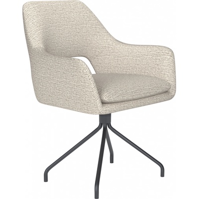 White Label Living Mos kovové nohy světle šedý látkový potah