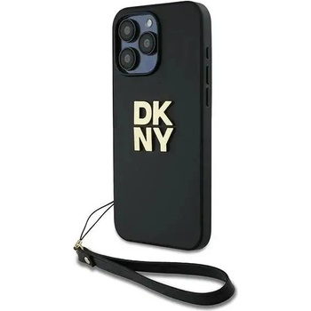 DKNY Кейс DKNY Wrist Strap Stock Logo за iPhone 15 Pro Max, черна (3666339264765)