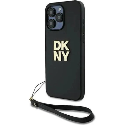 DKNY Кейс DKNY Wrist Strap Stock Logo за iPhone 15 Pro Max, черна (3666339264765)