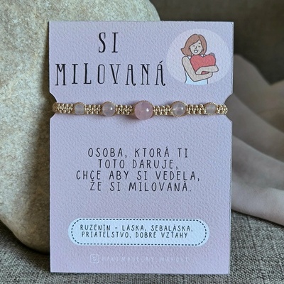 Marole Minimalistický náramok Si Milovaná (Ruženín) 51499267555656