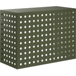 vidaXL Покритие за климатик Маслиненозелено 110 x 50 x 80 cm Стомана (8014139)