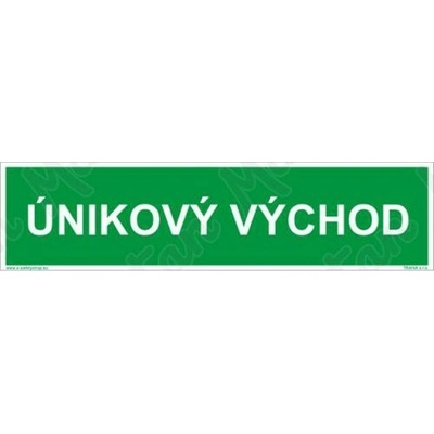 Únikový východ, plast 400 x 100 x 1,1 mm, fotoluminiscenční