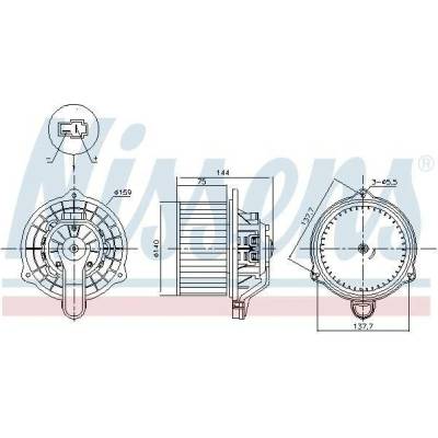 Vnitřní ventilátor NISSENS 87568