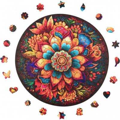 Milliwood Дървен пъзел Milliwood, Peace and Harmony, 206 ч. - Мандала, Листа (M-LeafOrnaments-5063-C)