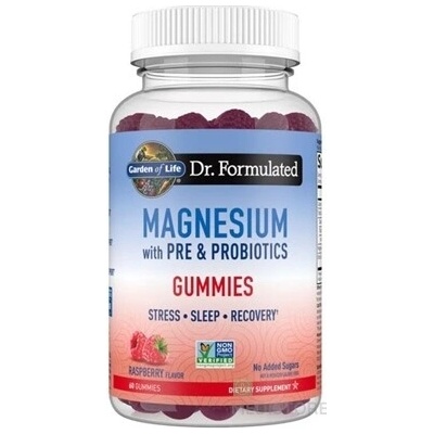 ADC Dr.Formulated MAGNESIUM with Pre and Probiotics gummies s malinovou príchuťou 60 ks