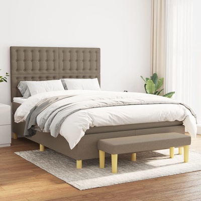 vidaXL 11461.3137473 Boxspring postel s matrací taupe textil