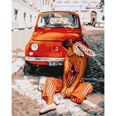 ASTRA Malování podle čísel Vzpomínky na prázdniny plátno na rámu 40 x 50 cm