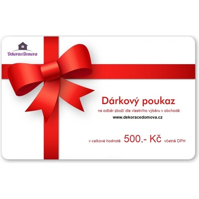 Elektronický dárkový poukaz na zboží v hodnotě 500,- Kč