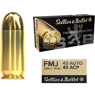 SB 45 Auto FMJ 230grs 14,90 g 50 ks
