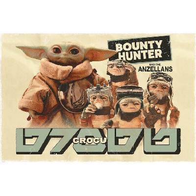 Plagát, Obraz - Star Wars: The Mandalorian and Grogu - Bounty Hunter, 91.5 × 61 cm