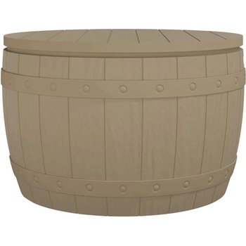 Градинска кутия за съхранение 3 в 1, светлокафява, полипропилен