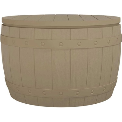 Градинска кутия за съхранение 3 в 1, светлокафява, полипропилен