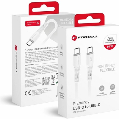 Forcell C344 typ C typ C QC4.0 PD 3A 60W 1m bílý