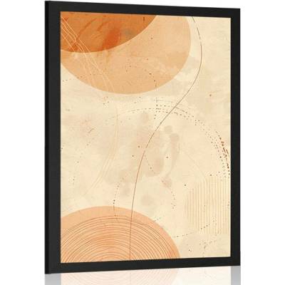 Plakát kruhy a linie Peach Fuzz - 20x30 white