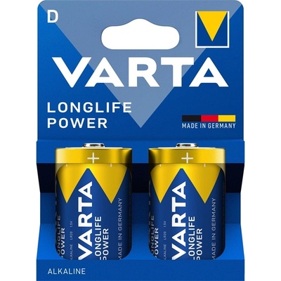 VARTA 4920121422 Longlife Power D (LR20) фолийни батерии 2бр/опаковка (без пластмасова опаковка) (4920121422)
