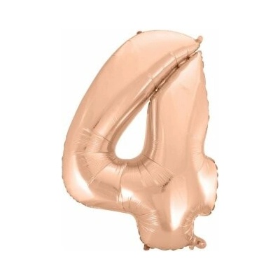 GoDan Číslice "4" rosegold 92cm fóliový balónek