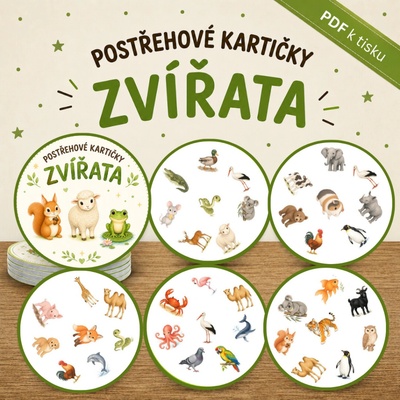 Postřehová hra - Zvířata (PDF)