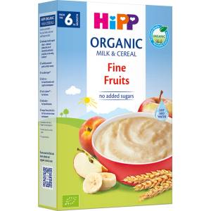 Hipp БИО Млечна каша свежи плодове 6м+ 250г