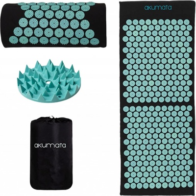 AKUMATA Akupresurní podložka černo-tyrkysová 110 x 43 cm