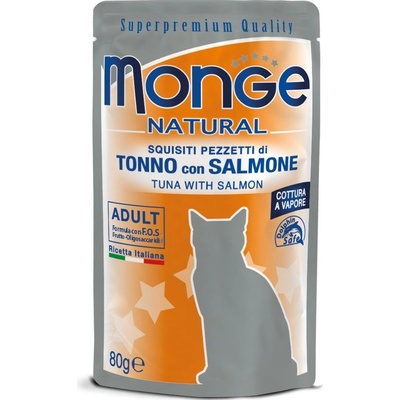 Monge Natural Cat tuňák a losos 80 g