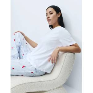Marks & Spencer Чисто памучна пижамна гарнитура Marks & Spencer синя Marks & Spencer | Sin | ЖЕНИ | XL