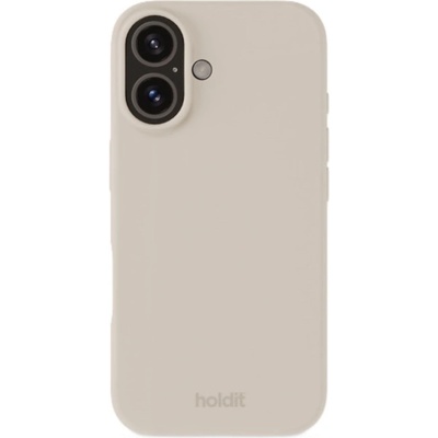 Holdit Калъф Holdit - Silicone, iPhone 16, Light Beige (7330985165078)