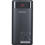 ROMOSS Ares 20PF Digital Display Power Bank 22.5W 20000 mAh PD - външна батерия с два USB-A и един USB-C изходи и технология за бързо зареждане (черен)
