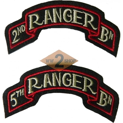 US nášivka Ranger pergamen, varianta nášivky 5. prapor Rangers