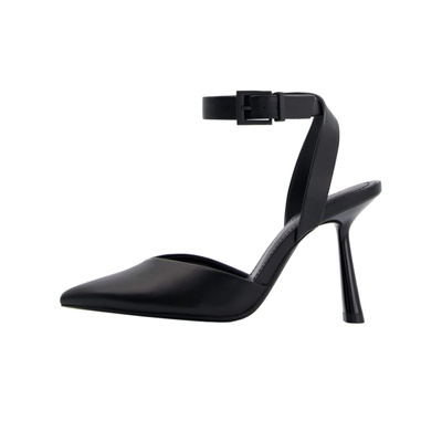 Bershka Дамски обувки на ток с отворена пета черно, размер 41