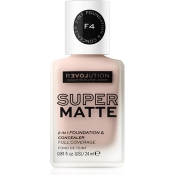 Revolution relove Super Matte Foundation dlhotrvajúci zmatňujúci make-up F4 24 ml