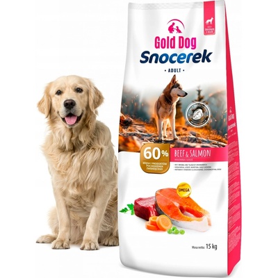Gold dog Snocerek hovězí losos zelenina 15 kg