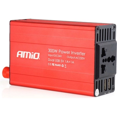 Amio 24V/230V, 300W/600W 2xUSB, 02471