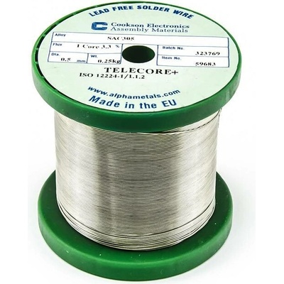 Bezolovnatý cín Alpha Telecore+ 3,3% SAC305 250g 0.5mm